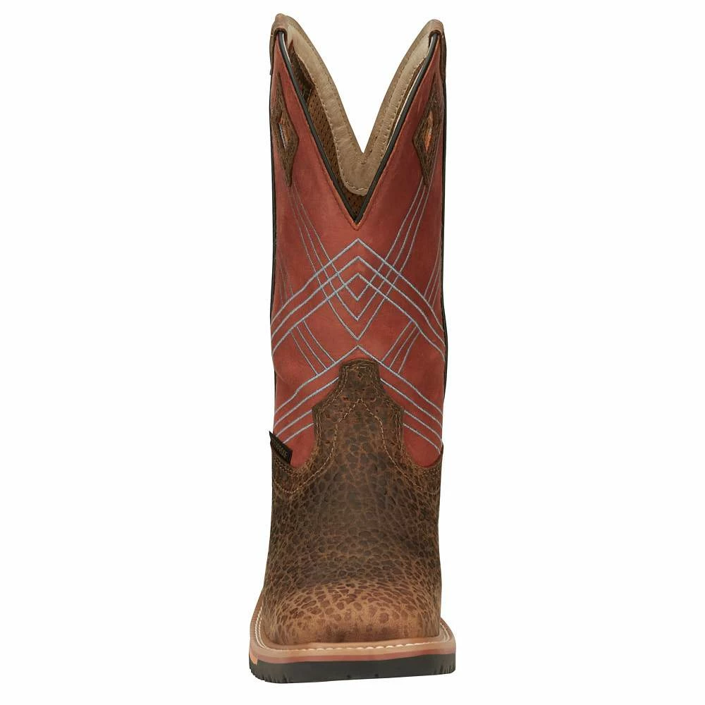 Justin Boots Men's Stampede Hybred Dalhart Brown Waterproof Soft Toe Work Boot 4 Justin Boots Men's Stampede Hybred Dalhart Brown Waterproof Soft Toe Work Boot - Image 2