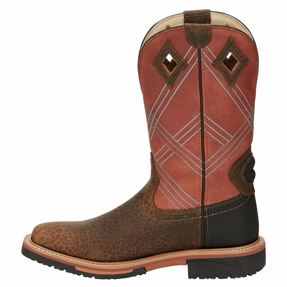 Justin Boots Men's Stampede Hybred Dalhart Brown Waterproof Soft Toe Work Boot 5 Justin Boots Men's Stampede Hybred Dalhart Brown Waterproof Soft Toe Work Boot - Image 3