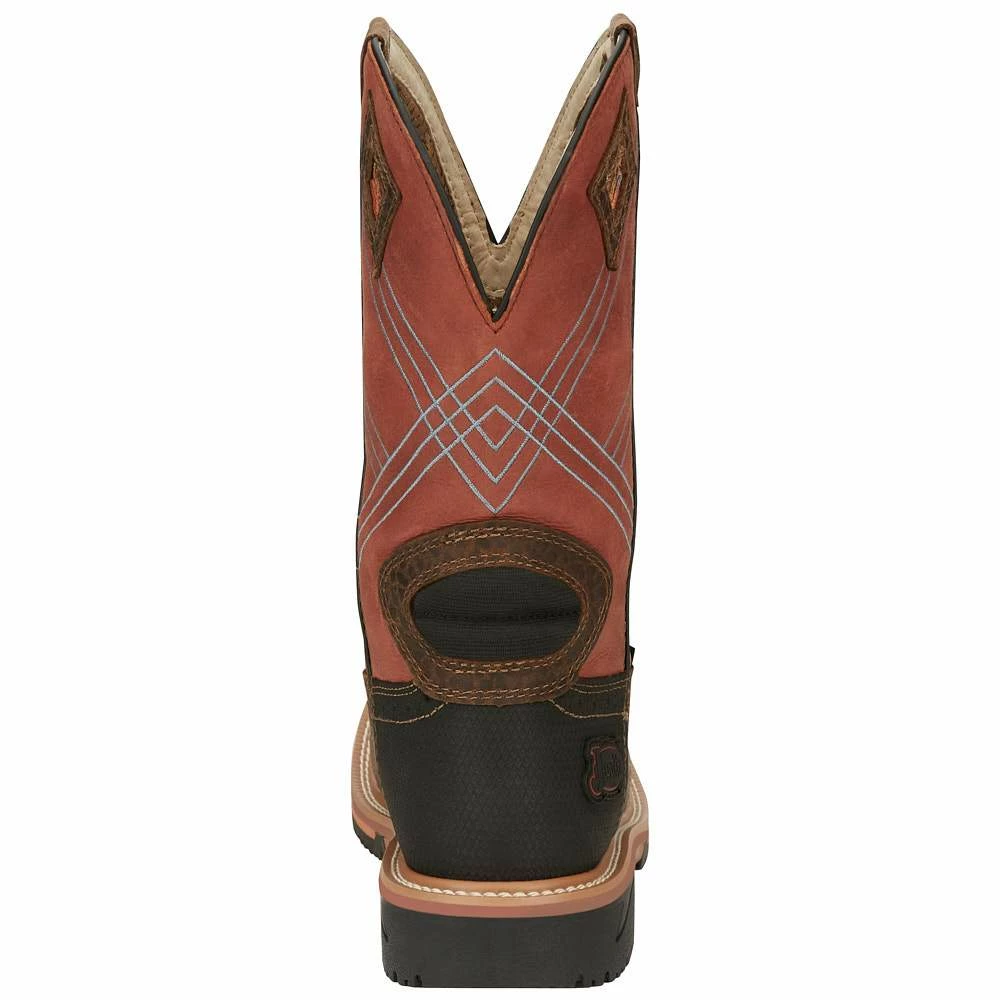 Justin Boots Men's Stampede Hybred Dalhart Brown Waterproof Soft Toe Work Boot 6 Justin Boots Men's Stampede Hybred Dalhart Brown Waterproof Soft Toe Work Boot - Image 4