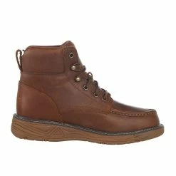 Justin Boots Mens Stampede Rush Barely Cowhide 6in Lace Up Soft Toe Work Boot -Justin Boots Store SE470 5
