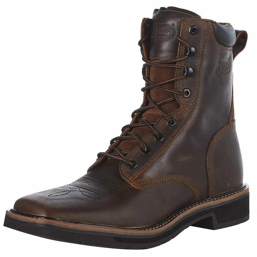 Justin Boot Company Men's Stampede Rugged Soft Toe Lace Up Work Boots 4 Justin Boot Company Men's Stampede Rugged Soft Toe Lace Up Work Boots - Image 2