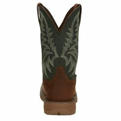 Justin Boots Men's Pecan Brown Water Buffalo 11 Forest Green Top Work Boot 10 Justin Boots Men's Pecan Brown Water Buffalo 11 Forest Green Top Work Boot -Justin Boots Store SE7401 4