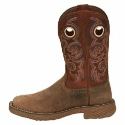 Justin Boots Men's Peanut Tan Water Buffalo 11in. Bronze Orange Top Work Boot -Justin Boots Store SE7402 3