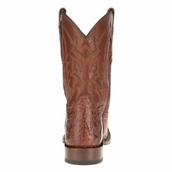 Tony Lama Men's Cognac Horn Back Caiman Square Toe Cowboy Boots -Justin Boots Store TL5204 3