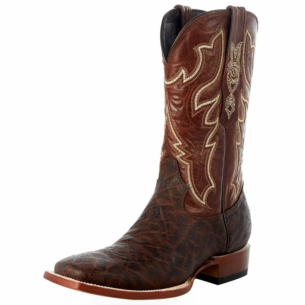 Tanner Mark Boots Men's Matte Chestnut Elephant Print 12in. Honey Volcano Top Boot 4 Tanner Mark Boots Men's Matte Chestnut Elephant Print 12in. Honey Volcano Top Boot - Image 2