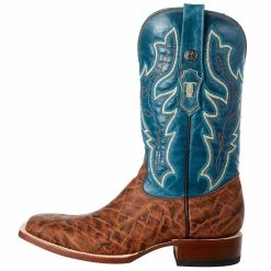 Tanner Mark Boots Men's Classic Matte Cognac Elephant 12in. Volcano Azul Top Boot 11 Tanner Mark Boots Men's Classic Matte Cognac Elephant 12in. Volcano Azul Top Boot -Justin Boots Store TM200976 3