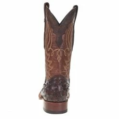 Tanner Mark Boots Men's Tanner Mark Rustic Brown FQ Ostrich Print 12in. Italo Orix Top Square Toe Boot 10 Tanner Mark Boots Men's Tanner Mark Rustic Brown FQ Ostrich Print 12in. Italo Orix Top Square Toe Boot -Justin Boots Store TM205525 3