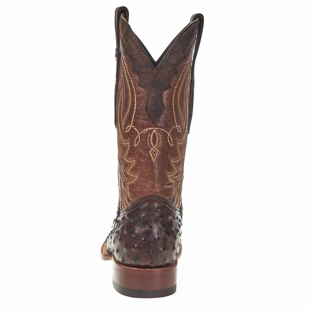 Tanner Mark Boots Men's Tanner Mark Rustic Brown FQ Ostrich Print 12in. Italo Orix Top Square Toe Boot 6 Tanner Mark Boots Men's Tanner Mark Rustic Brown FQ Ostrich Print 12in. Italo Orix Top Square Toe Boot - Image 4