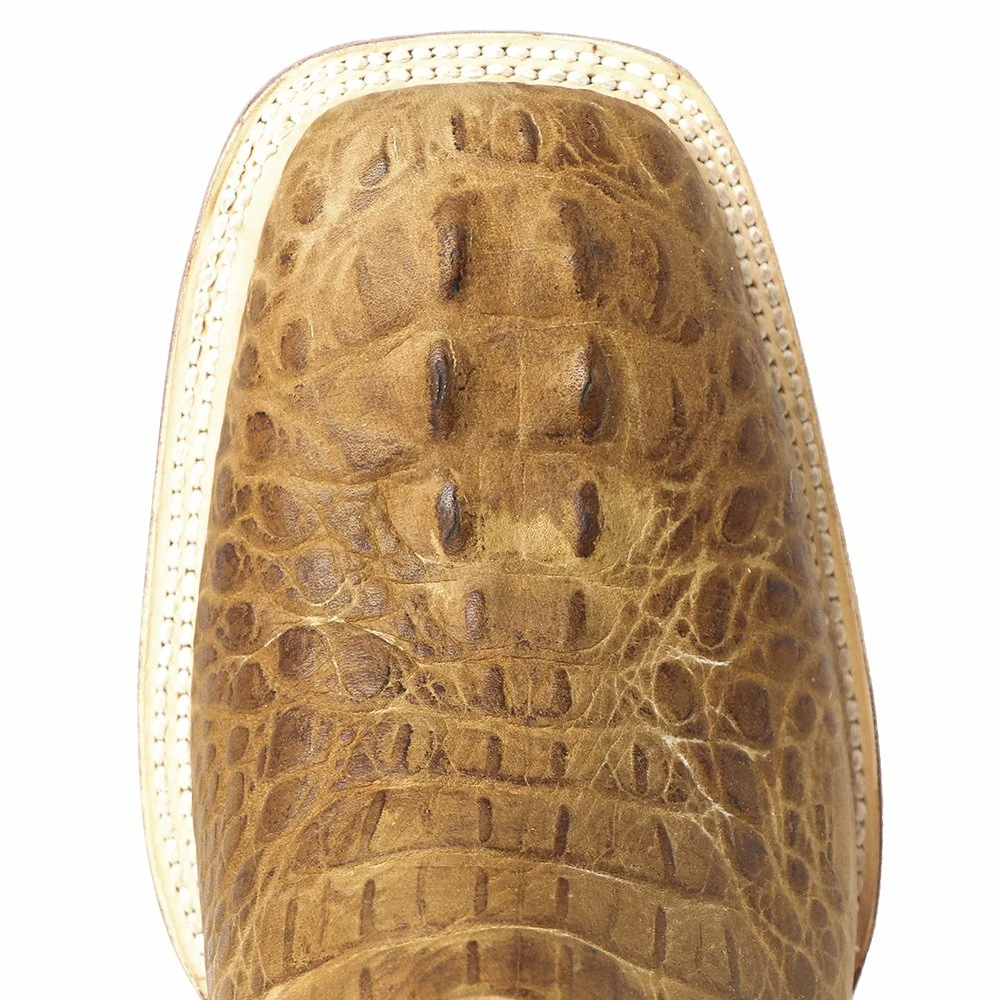Men?s Tanner Mark Imitation Hornback Croc Antique Saddle With Mad Dog Honey Top Cowboy Boots 5 Men?s Tanner Mark Imitation Hornback Croc Antique Saddle With Mad Dog Honey Top Cowboy Boots - Image 3