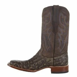 Tanner Mark Boots Men`s Matte Rustic Brown Elephant Print 12in. Brown Top Square Toe Boot 9 Tanner Mark Boots Men`s Matte Rustic Brown Elephant Print 12in. Brown Top Square Toe Boot -Justin Boots Store TM207026 3