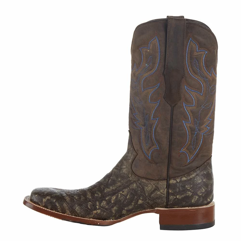 Tanner Mark Boots Men`s Matte Rustic Brown Elephant Print 12in. Brown Top Square Toe Boot 5 Tanner Mark Boots Men`s Matte Rustic Brown Elephant Print 12in. Brown Top Square Toe Boot - Image 3
