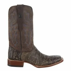 Tanner Mark Boots Men`s Matte Rustic Brown Elephant Print 12in. Brown Top Square Toe Boot 11 Tanner Mark Boots Men`s Matte Rustic Brown Elephant Print 12in. Brown Top Square Toe Boot -Justin Boots Store TM207026 5