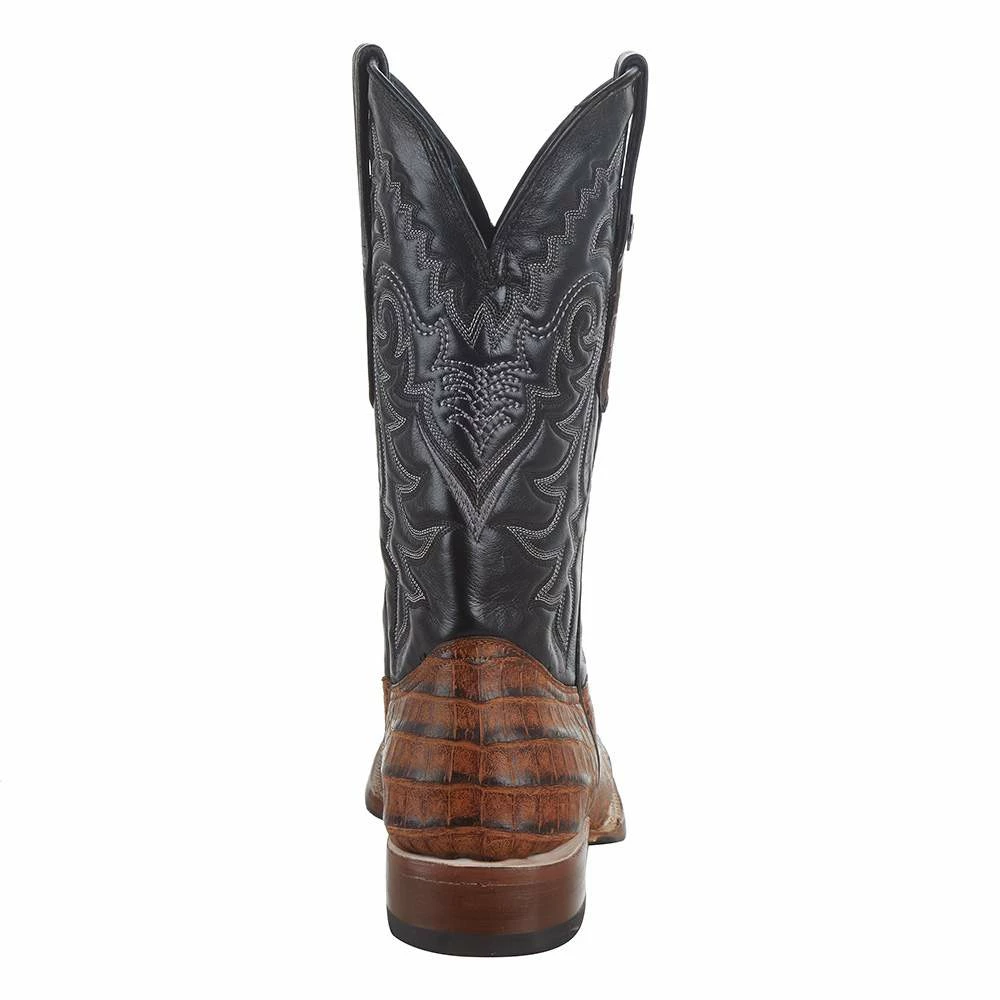 Tanner Mark Boots Men`s Matte Cognac Caiman Belly 12` Kabul Black Top Square Toe Boot 6 Tanner Mark Boots Men`s Matte Cognac Caiman Belly 12` Kabul Black Top Square Toe Boot - Image 4