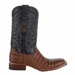Tanner Mark Boots Men`s Matte Cognac Caiman Belly 12` Kabul Black Top Square Toe Boot 11 Tanner Mark Boots Men`s Matte Cognac Caiman Belly 12` Kabul Black Top Square Toe Boot -Justin Boots Store TM207031 5