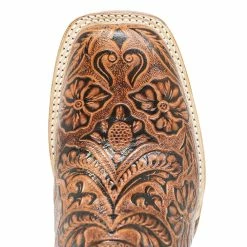 Tanner Mark Boots Women's Embossed Floral Hand Tool In Classic Cognac Cowgirl Boot 8 Tanner Mark Boots Women's Embossed Floral Hand Tool In Classic Cognac Cowgirl Boot -Justin Boots Store TML201760 2