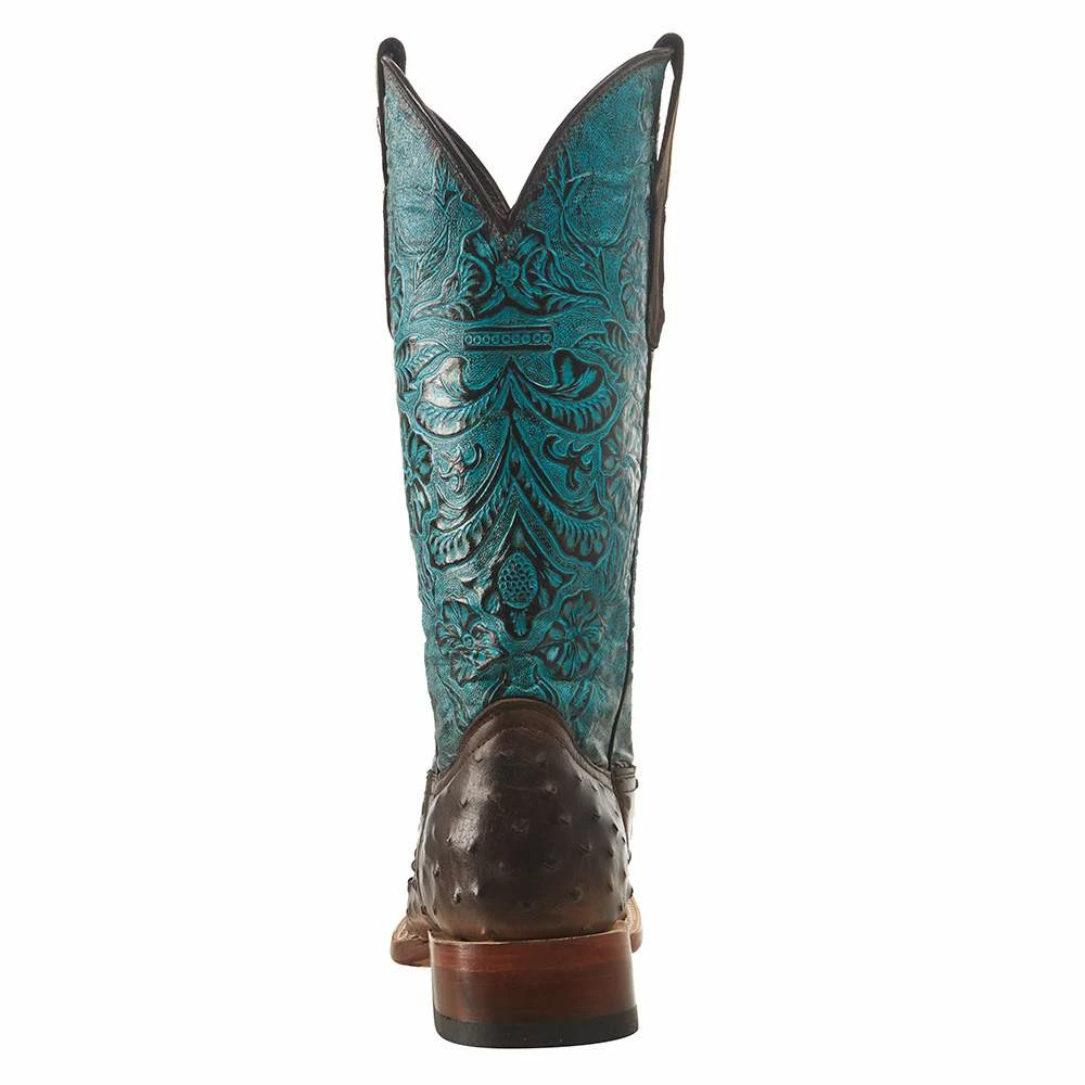 Tanner Mark Boots Women's Nicotine Ostrich Turquoise Top Cowgirl Boot 6 Tanner Mark Boots Women's Nicotine Ostrich Turquoise Top Cowgirl Boot - Image 4