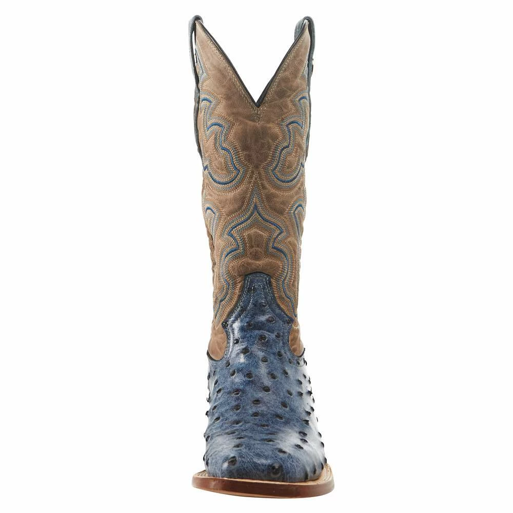 Tanner Mark Boots Women's Blue Ostrich Bone Top Boot 4 Tanner Mark Boots Women's Blue Ostrich Bone Top Boot - Image 2