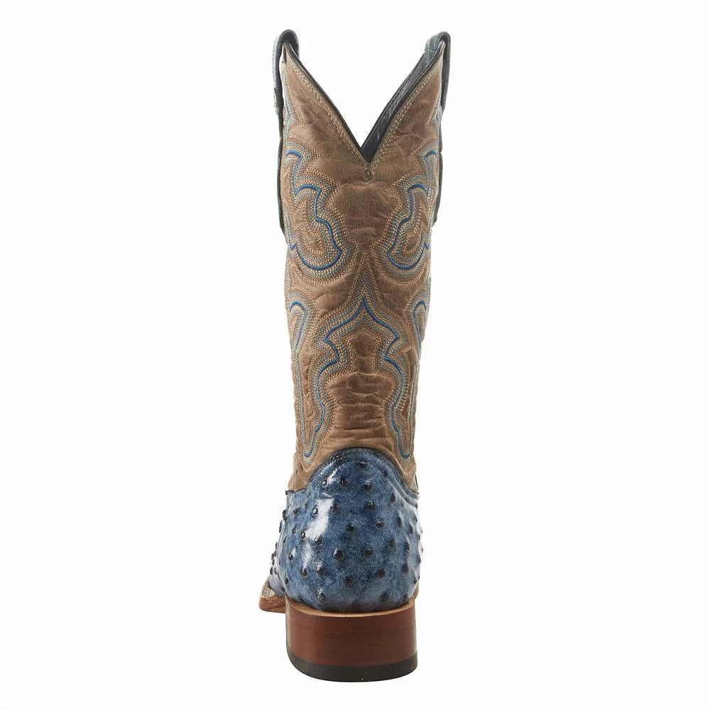Tanner Mark Boots Women's Blue Ostrich Bone Top Boot 6 Tanner Mark Boots Women's Blue Ostrich Bone Top Boot - Image 4