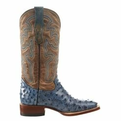 Tanner Mark Boots Women's Blue Ostrich Bone Top Boot 11 Tanner Mark Boots Women's Blue Ostrich Bone Top Boot -Justin Boots Store TML207061 5