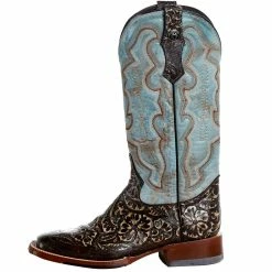 Tanner Mark Boots Women`s Tan Tooled Rustic Brown 13in. Boot -Justin Boots Store TML207098 03