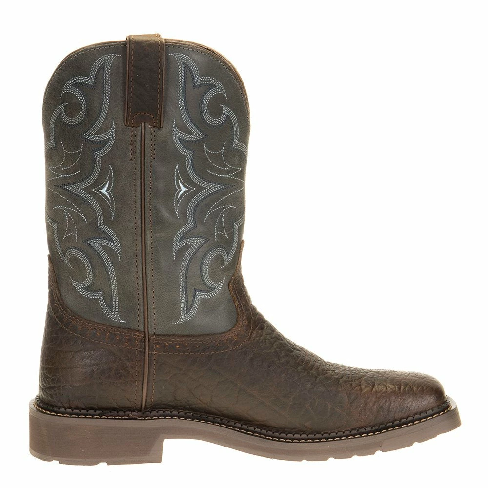 Justin Boots Men's Stampede H20 Amarillo 11in. Slate Embossed Top Soft Toe Work Boot 7 Justin Boots Men's Stampede H20 Amarillo 11in. Slate Embossed Top Soft Toe Work Boot - Image 5