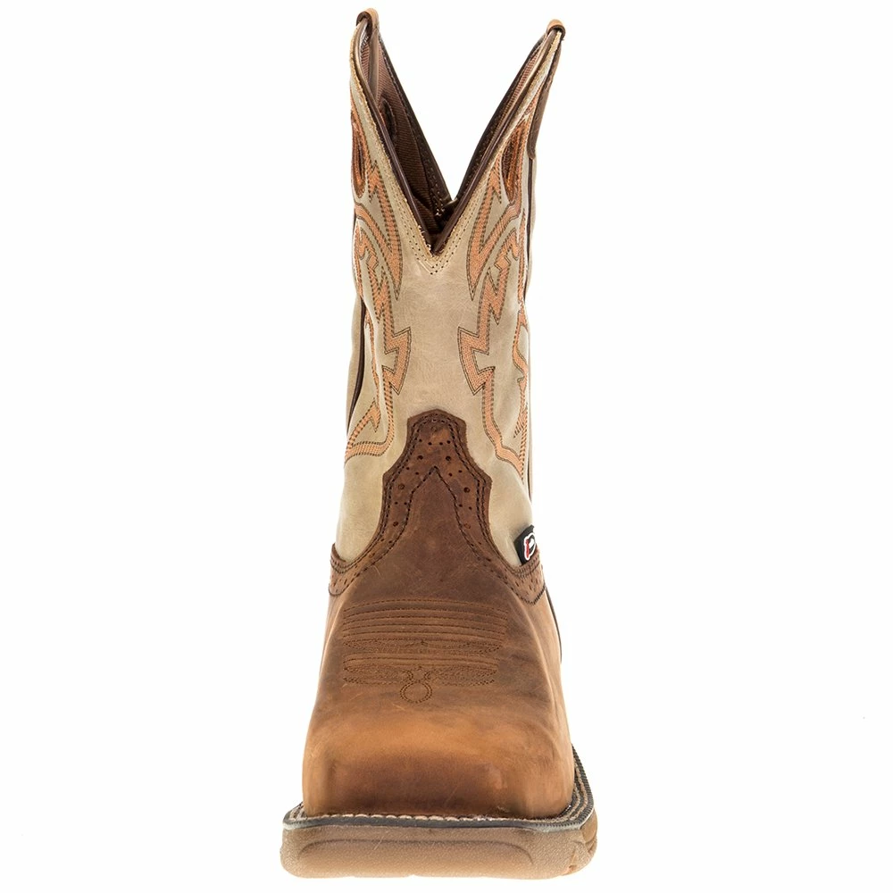 Justin Boots Men's Justin Stampede Rush Rust 11in. Cream Maldova Top Comp Toe Work Boot 4 Justin Boots Men's Justin Stampede Rush Rust 11in. Cream Maldova Top Comp Toe Work Boot - Image 2
