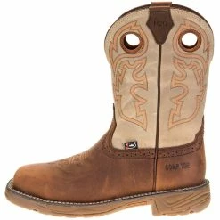 Justin Boots Men's Justin Stampede Rush Rust 11in. Cream Maldova Top Comp Toe Work Boot 9 Justin Boots Men's Justin Stampede Rush Rust 11in. Cream Maldova Top Comp Toe Work Boot -Justin Boots Store WK4338 2