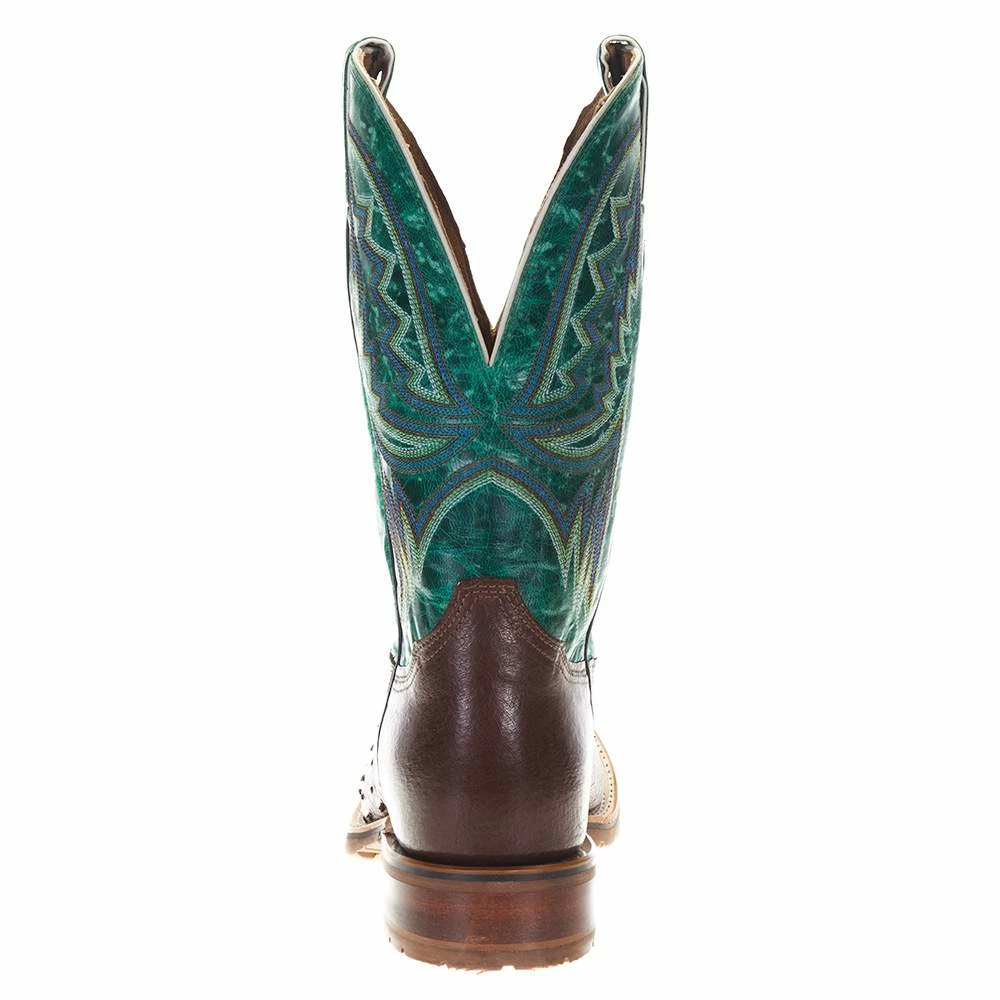 Tony Lama Men's Hickory Smooth Ostrich 11in. Emerald Green Goat Top Boots 6 Tony Lama Men's Hickory Smooth Ostrich 11in. Emerald Green Goat Top Boots - Image 4