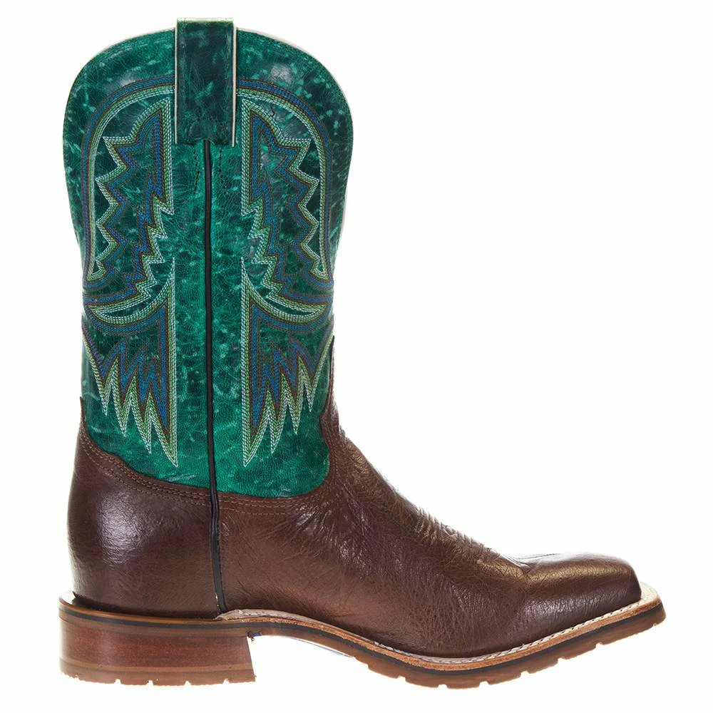 Tony Lama Men's Hickory Smooth Ostrich 11in. Emerald Green Goat Top Boots 7 Tony Lama Men's Hickory Smooth Ostrich 11in. Emerald Green Goat Top Boots - Image 5