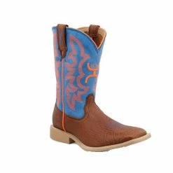 Twisted X Youth Hooey Cognac Shoulder With Neon Top Cowboy Boots 7 Twisted X Youth Hooey Cognac Shoulder With Neon Top Cowboy Boots -Justin Boots Store YHY0001 03